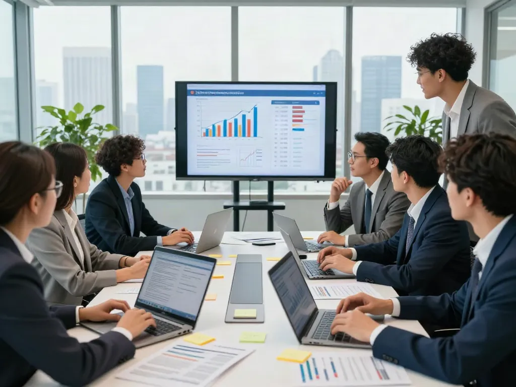 Lead Roedl consulting team collaborating on legal strategies in a modern office.
